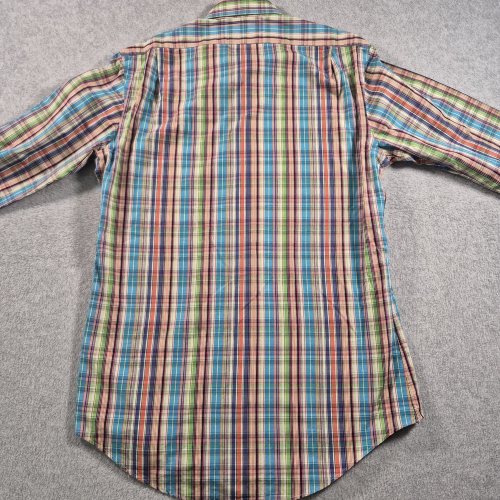 Polo Ralph Lauren Men's L/S Regent Custom Fit Cotton Plaid Shirt Size Medium - Picture 6 of 6